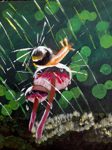 Schilderij getiteld "Mushrooms original…" door Maryna Yasar, Origineel Kunstwerk, Acryl