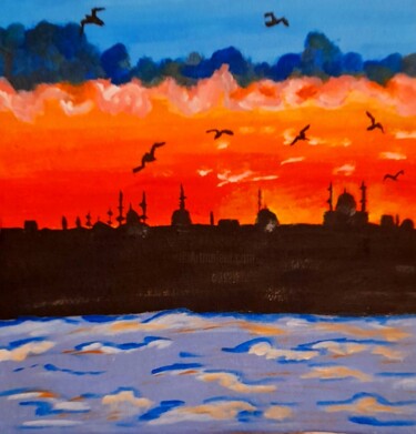 Painting titled "Istanbul original p…" by Maryna Yasar, Original Artwork, Acrylic