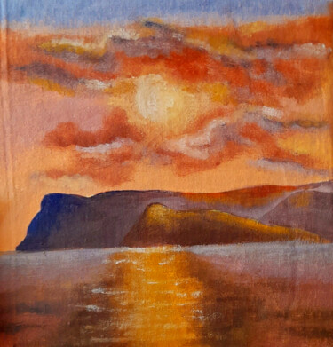 Painting titled "Seascape original o…" by Maryna Yasar, Original Artwork, Oil