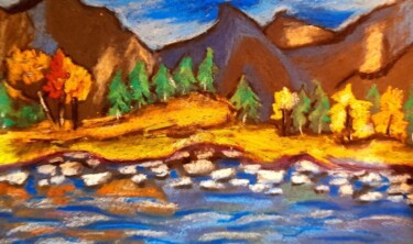 Dessin intitulée "Yosemite Original O…" par Maryna Yasar, Œuvre d'art originale, Pastel