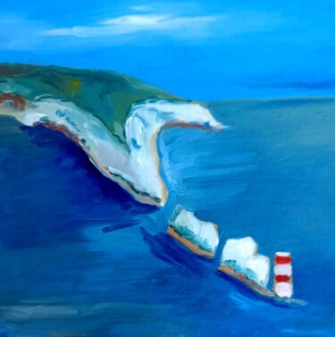 Painting titled "Needles Isle of Wig…" by Maryna Yasar, Original Artwork, Oil