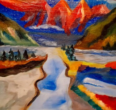 Painting titled "Telluride Oil Paint…" by Maryna Yasar, Original Artwork, Oil