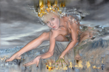 In Search of Destiny Pittura intitolato "In Search of Destiny" da Maryna Sakalouskaya, Opera d'arte originale, Olio