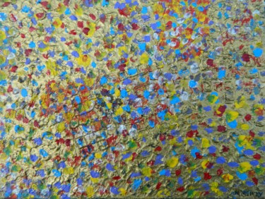 Malerei mit dem Titel "Field of Gold" von Mary Newey, Original-Kunstwerk, Acryl