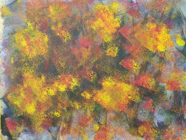 Malerei mit dem Titel "Flowers on a Hazy S…" von Mary Newey, Original-Kunstwerk, Pastell