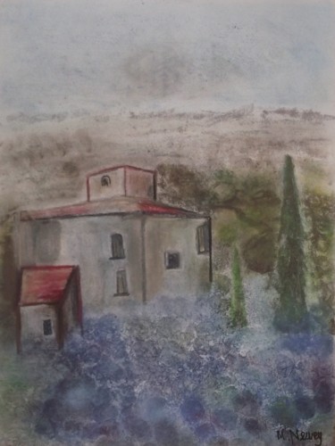 Malerei mit dem Titel "Glorious Tuscany" von Mary Newey, Original-Kunstwerk, Pastell