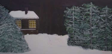Malerei mit dem Titel "Mysterious Arctic" von Mary Newey, Original-Kunstwerk, Acryl