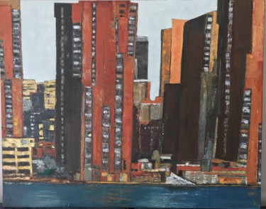 Painting titled "Chicago sea side" by Mary Angé-Raffray, Original Artwork
