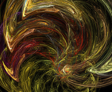 Цифровое искусство под названием "time spiral.jpg" - Mary Raven, Подлинное произведение искусства, Цифровая живопись
