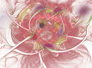 Цифровое искусство под названием "Pink flower.jpg" - Mary Raven, Подлинное произведение искусства, 3D моделирование