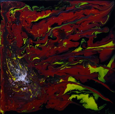 Painting titled "Eclosion" by Maryse Chauvin, Original Artwork, Acrylic