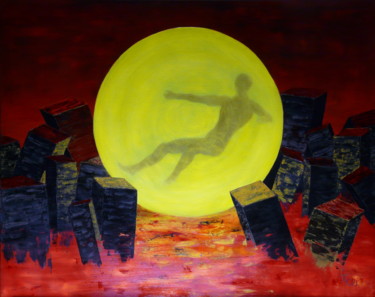 Картина под названием "Spirale" - Maryse Chauvin, Подлинное произведение искусства, Масло