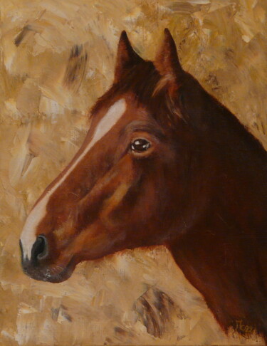 Painting titled "Lamorosso G." by Maryse Chauvin, Original Artwork, Oil