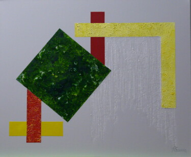 Картина под названием "La Quadrature du Ce…" - Maryse Chauvin, Подлинное произведение искусства, Масло