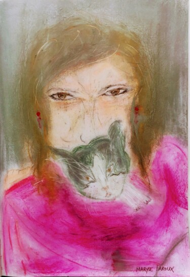 Malarstwo zatytułowany „Eau de Zia numéro 1” autorstwa Maryse Faroux, Oryginalna praca, Pastel