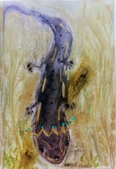 Pintura titulada "Drakor" por Maryse Faroux, Obra de arte original, Pastel