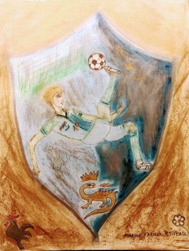 Pintura intitulada "Le Retourné Acrobat…" por Maryse Faroux, Obras de arte originais, Pastel