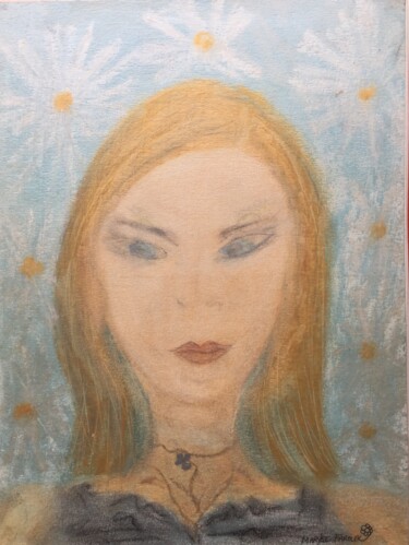 Malerei mit dem Titel "Star" von Maryse Faroux, Original-Kunstwerk, Pastell