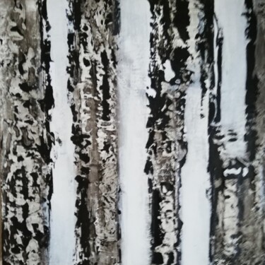 Pittura intitolato "Noir d'hiver" da Maryse Garnier, Opera d'arte originale, Acrilico