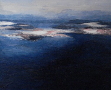 Peinture intitulée "Espace-mer" par Maryse Kahn, Œuvre d'art originale, Acrylique