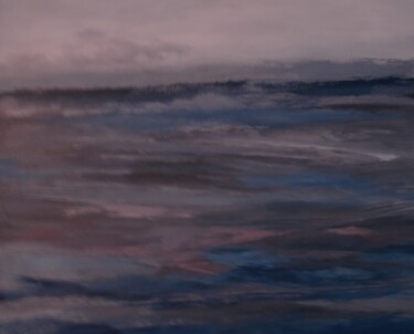 Painting titled "Espace-mer 20A" by Maryse Kahn, Original Artwork, Acrylic