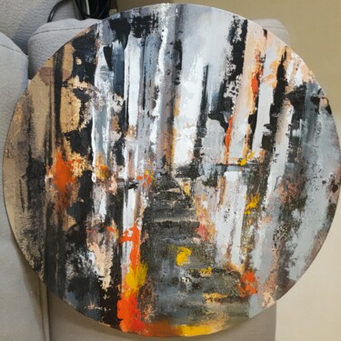 Картина под названием "Sur les marches de…" - Maryse Kriloff, Подлинное произведение искусства, Акрил Установлен на Деревянн…