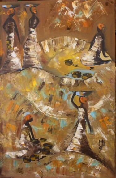 Peinture intitulée "africa  1" par Maryse Naudon, Œuvre d'art originale