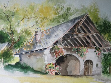 Painting titled "Four à pain de Savo…" by Maryse Pattyn, Original Artwork, Watercolor