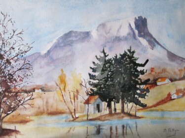 Peinture intitulée "Le Granier 2" par Maryse Pattyn, Œuvre d'art originale, Aquarelle