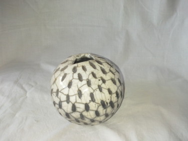 Artisanat intitulée "Vase boule" par Maryse Tisnés, Œuvre d'art originale, Décoration de maison