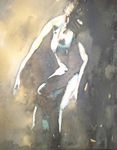 Painting titled "Blue Dance" by Maryse Tisnés, Original Artwork