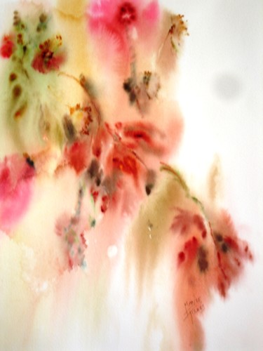 Peinture intitulée "Fleurs en pleurs" par Maryse Tisnés, Œuvre d'art originale