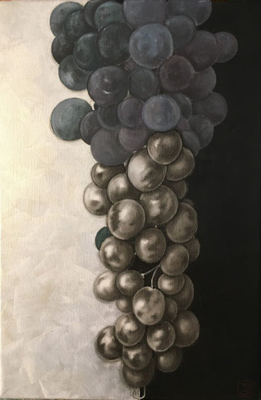 Malerei mit dem Titel "Sardine" von Maryda Geraci, Original-Kunstwerk, Kohle Auf Keilrahmen aus Holz montiert