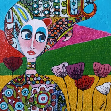 Si femme Peinture intitulée "Si femme" par Marzel, Œuvre d'art originale, Acrylique