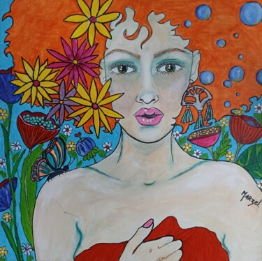 L'amour c'est comme le papillon Painting titled "L'amour c'est comme…" by Marzel, Original Art, Acrylic