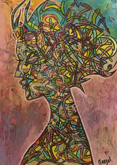 Painting titled "Confusion 1" by Marzel, Original Artwork, Acrylic