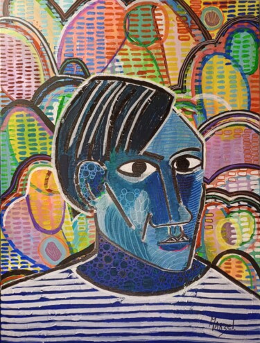 Картина под названием "Pablo" - Marzel, Подлинное произведение искусства, Акрил Установлен на Деревянная рама для носилок