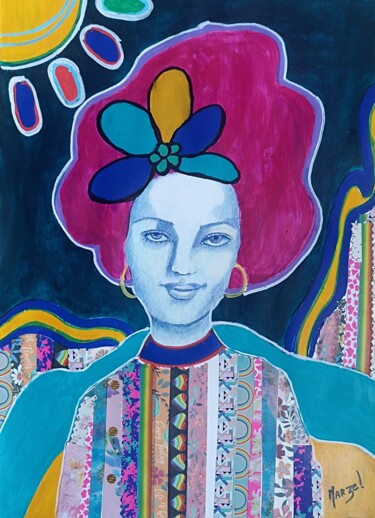 Malerei mit dem Titel "Lili pop" von Marzel, Original-Kunstwerk, Acryl