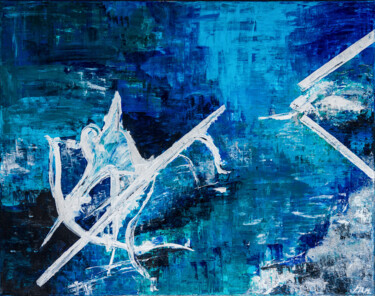 Schilderij getiteld "Strzelec (Sagittari…" door Marzena Libura-Michniewicz, Origineel Kunstwerk, Acryl Gemonteerd op Frame v…