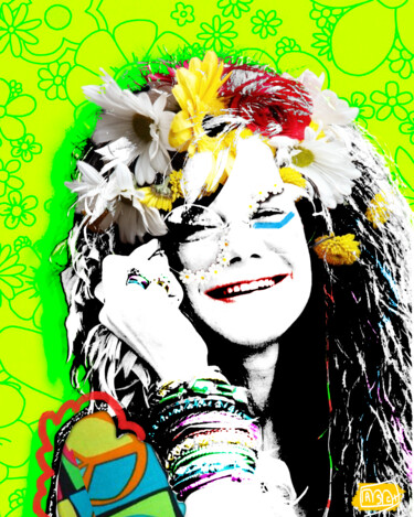Arte digital titulada "Janis Joplin - Seri…" por Marzia Schenetti, Obra de arte original, Pintura Digital