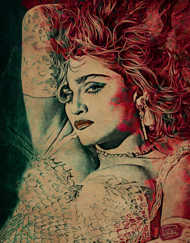 Digital Arts titled "Madonna" by Marzia Schenetti, Original Artwork, Digital Painting