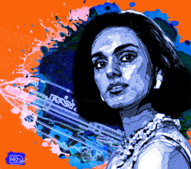 Digital Arts titled "Neerja Bhanot - Ero…" by Marzia Schenetti, Original Artwork, Digital Painting