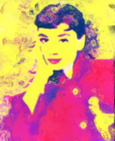 Artes digitais intitulada "Audrey" por Marzia Schenetti, Obras de arte originais, Pintura digital