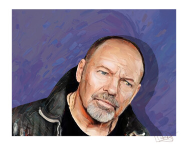 Digitale Kunst mit dem Titel "Vasco Rossi" von Marzia Schenetti, Original-Kunstwerk, Digitale Malerei