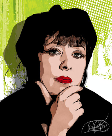 Digital Arts titled "Suzanne Nadine Vega" by Marzia Schenetti, Original Artwork, Digital Painting