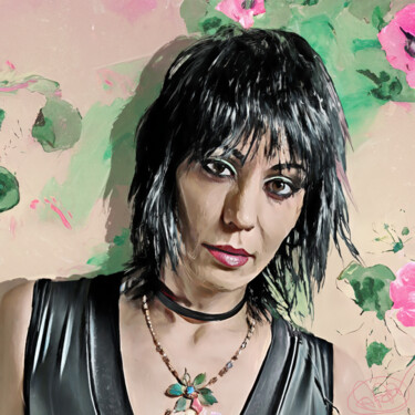 Digital Arts titled "Joan Jett" by Marzia Schenetti, Original Artwork, Digital Painting