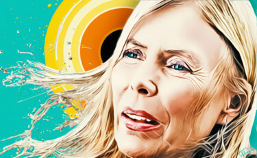 Digital Arts με τίτλο "Joni Mitchell" από Marzia Schenetti, Αυθεντικά έργα τέχνης, Ψηφιακή ζωγραφική