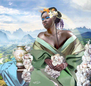 Digitale Kunst mit dem Titel "soleil levant" von Masa Zodros, Original-Kunstwerk, Fotomontage