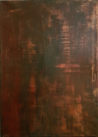 Peinture intitulée "FEU 28" par Masako, Œuvre d'art originale, Acrylique Monté sur Châssis en bois