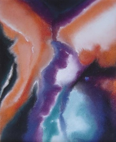 Peinture intitulée "le baiser des anges" par Maryse Salaun-Talec, Œuvre d'art originale